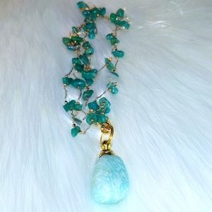 🆕Stunning Natural Stone Perfume Necklace.